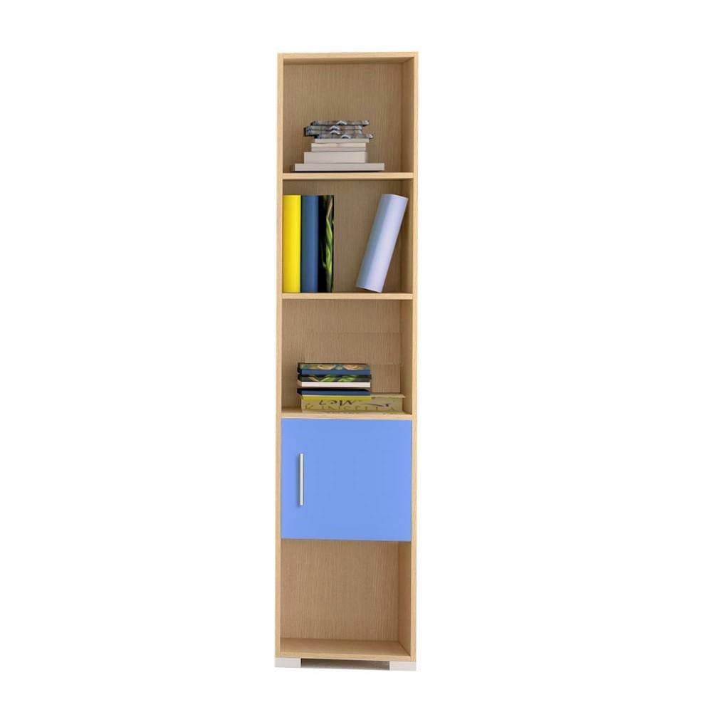 Omarket Βιβλιοθήκη Selora Elegance - 122x180 Δρυς|Σιέλ Omarket-E5453508