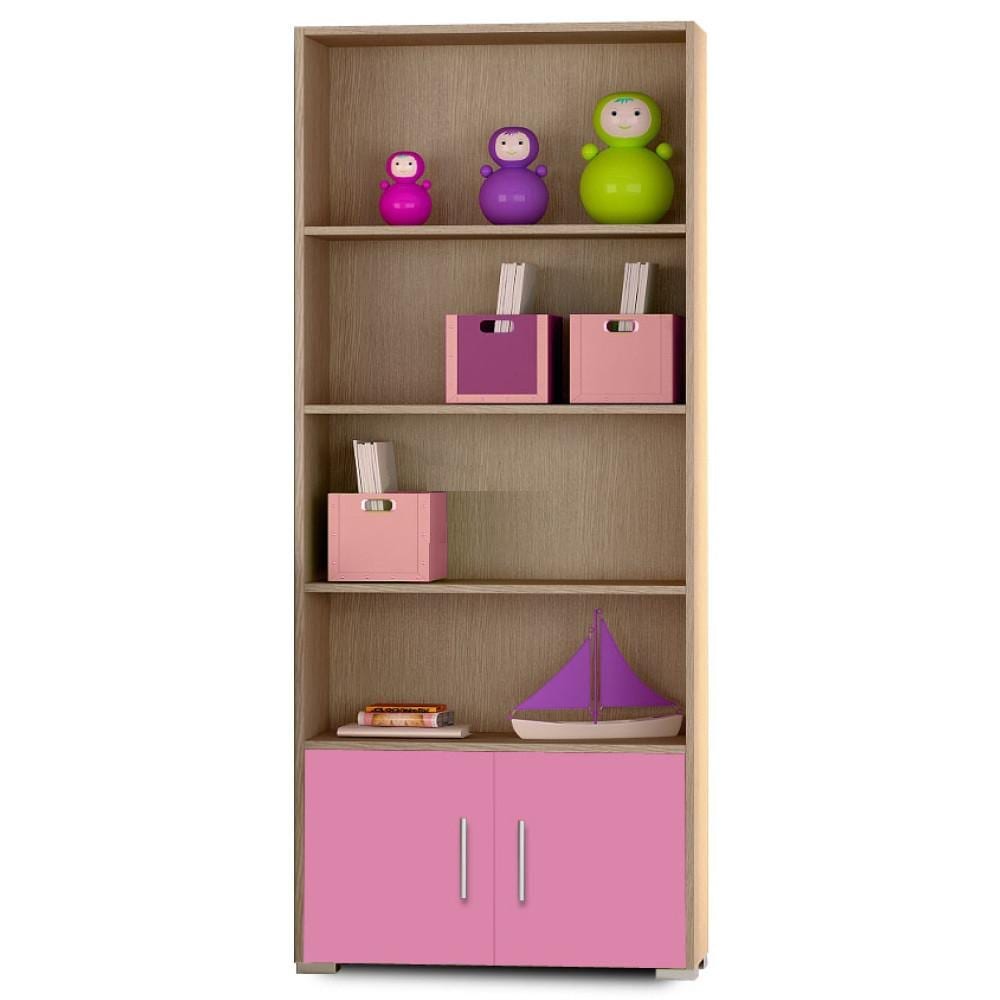Omarket Βιβλιοθήκη Marena Elegance - 122x180 Δρυς|Ροζ Omarket-E5453942