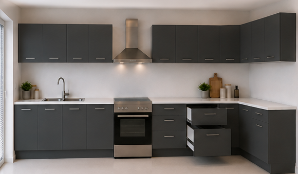 Intrahome Γωνιακή Κουζίνα 21 346x132 Πλάτος 478 κουτία 60cm / 47cm / 41cm / 59cm / 102cm / Γωνία 90x90 / 43cm / 84cm / 53cm / 54cm / 81cm Κρεμαστά – Βάσεις μαζί με πάγκο μελαμίνης 3,2cm  Intrahome-anthraki231282368845