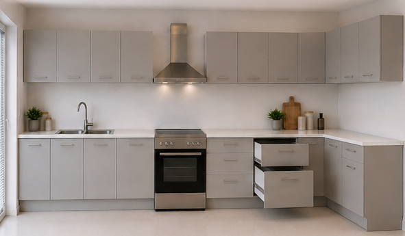 Intrahome Γωνιακή Κουζίνα 21 346x132 Πλάτος 478 κουτία 60cm / 47cm / 41cm / 59cm / 102cm / Γωνία 90x90 / 43cm / 84cm / 53cm / 54cm / 81cm Κρεμαστά – Βάσεις μαζί με πάγκο μελαμίνης 3,2cm  Intrahome-gkri231282368845