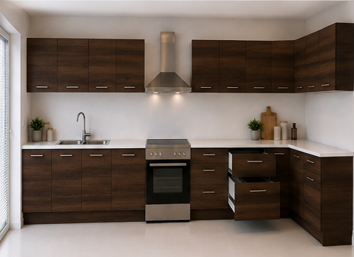 Intrahome Γωνιακή Κουζίνα 21 346x132 Πλάτος 478 κουτία 60cm / 47cm / 41cm / 59cm / 102cm / Γωνία 90x90 / 43cm / 84cm / 53cm / 54cm / 81cm Κρεμαστά – Βάσεις μαζί με πάγκο μελαμίνης 3,2cm  Intrahome-wenge231282368845