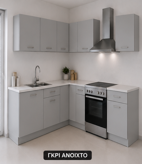 Intrahome Γωνιακή Κουζίνα 50 279x344 Πλάτος 623 κουτία 37cm / 84cm / Γωνία 90x90 / 62cm / 50cm Κρεμαστά – Βάσεις μαζί με πάγκο μελαμίνης 3,2cm  Intrahome-gkri231282371745