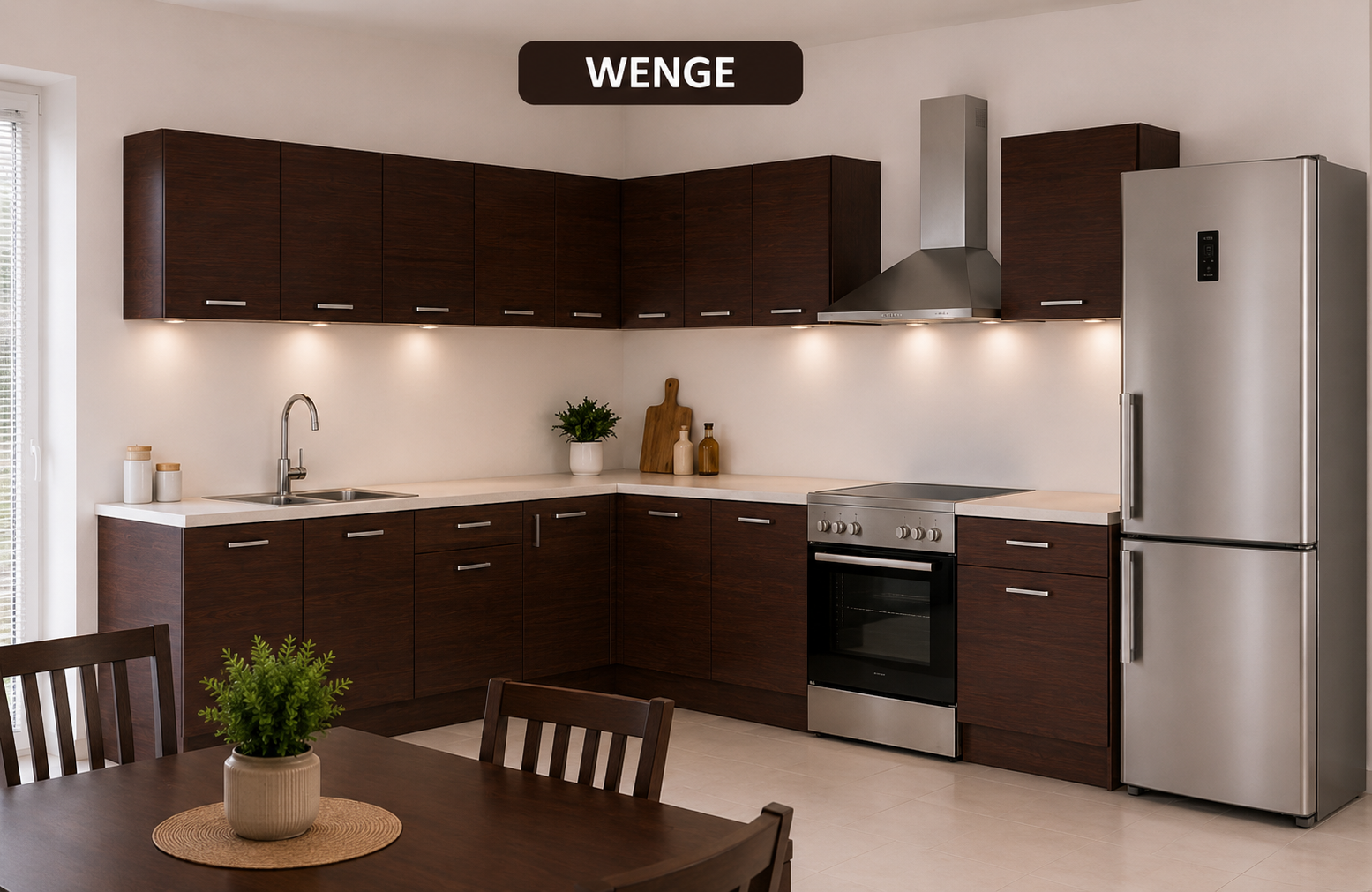 Intrahome Γωνιακή Κουζίνα 66 234x339 Πλάτος 573 κουτία 57cm / 78cm / Γωνία 90x90 / 56cm / 56cm / 38cm Κρεμαστά – Βάσεις μαζί με πάγκο μελαμίνης 3,2cm  Intrahome-wenge231282373246