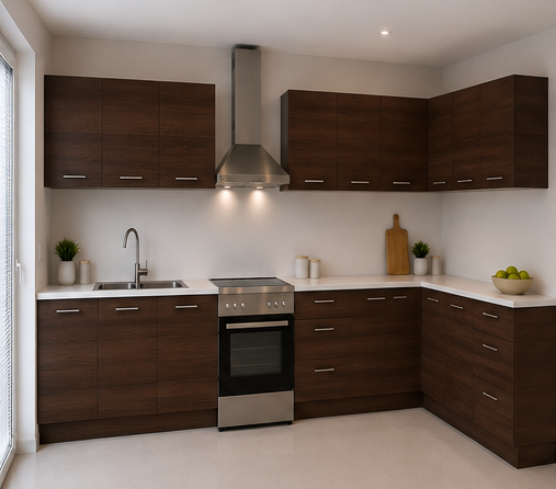 Intrahome Γωνιακή Κουζίνα 36 144x229 Πλάτος 373 κουτία 78cm / 58cm / Γωνία 90x90 / 83cm / 42cm / 79cm / 96cm Κρεμαστά – Βάσεις μαζί με πάγκο μελαμίνης 3,2cm  Intrahome-wenge231282370345