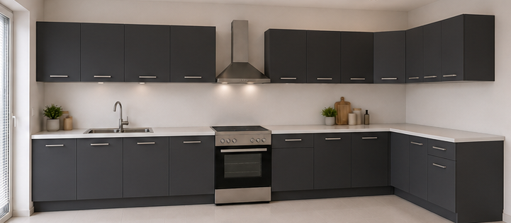 Intrahome Γωνιακή Κουζίνα 91 229x300 Πλάτος 529 κουτία 64cm / 80cm / 82cm / 57cm / Γωνία 90x90 / 63cm / 84cm / 56cm Κρεμαστά – Βάσεις μαζί με πάγκο μελαμίνης 3,2cm  Intrahome-anthraki231282375845