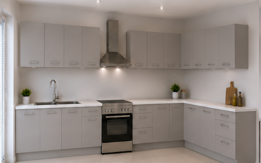 Intrahome Γωνιακή Κουζίνα 100 150x246 Πλάτος 396 κουτία 63cm / 98cm / 38cm / 83cm / Γωνία 90x90 / 54cm / 101cm / 41cm / 52cm Κρεμαστά – Βάσεις μαζί με πάγκο μελαμίνης 3,2cm  Intrahome-gkri231282376745