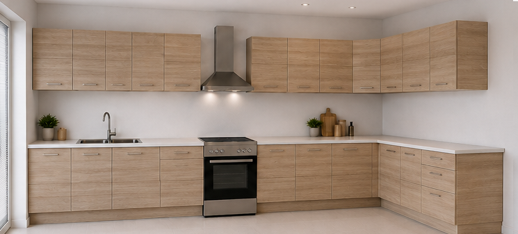 Intrahome Γωνιακή Κουζίνα 16 141x207 Πλάτος 348 κουτία 64cm / 80cm / 103cm / 39cm / 76cm / Γωνία 90x90 / 54cm / 61cm / 56cm Κρεμαστά – Βάσεις μαζί με πάγκο μελαμίνης 3,2cm  Intrahome-sono82368345