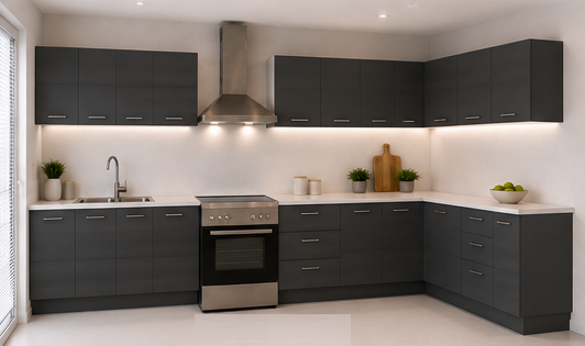 Intrahome Γωνιακή Κουζίνα 43 398x269 Πλάτος 667 κουτία 79cm / 60cm / 40cm / 77cm / 37cm / Γωνία 90x90 / 102cm / 59cm / 84cm / 61cm Κρεμαστά – Βάσεις μαζί με πάγκο μελαμίνης 3,2cm  Intrahome-anthraki231282371044