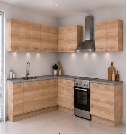 Intrahome Γωνιακή Κουζίνα 69 315x290 Πλάτος 605 κουτία 64cm / 37cm / 49cm / 81cm / 44cm / Γωνία 90x90 / 100cm / 64cm / 81cm / 36cm Κρεμαστά – Βάσεις μαζί με πάγκο μελαμίνης 3,2cm  Intrahome-sono82373645