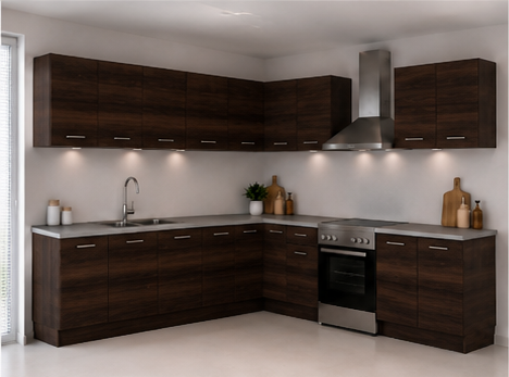 Intrahome Γωνιακή Κουζίνα 69 315x290 Πλάτος 605 κουτία 64cm / 37cm / 49cm / 81cm / 44cm / Γωνία 90x90 / 100cm / 64cm / 81cm / 36cm Κρεμαστά – Βάσεις μαζί με πάγκο μελαμίνης 3,2cm  Intrahome-wenge231282373645