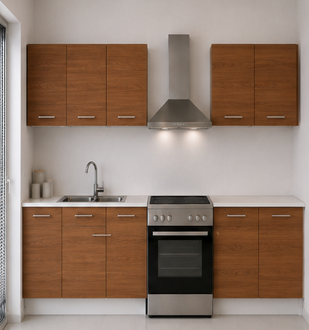 Intrahome Ευθεία Κουζίνα 50 Πλάτος 180 κουτία 44cm / 44cm / 42cm / 56cm Κρεμαστά – Βάσεις μαζί με πάγκο μελαμίνης 3,2cm Intrahome-karidi1282361745