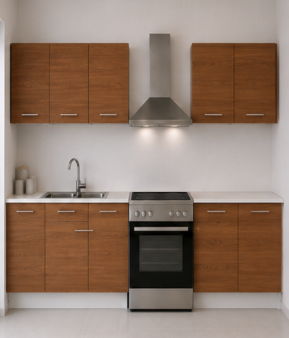 Intrahome Ευθεία Κουζίνα 57 Πλάτος 400 κουτία 63cm / 60cm / 82cm / 96cm / 99cm Κρεμαστά – Βάσεις μαζί με πάγκο μελαμίνης 3,2cm Intrahome-karidi1282362445