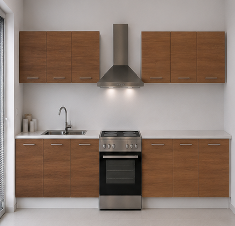 Intrahome Ευθεία Κουζίνα 94 Πλάτος 480 κουτία 103cm / 101cm / 53cm / 48cm / 100cm / 79cm Κρεμαστά – Βάσεις μαζί με πάγκο μελαμίνης 3,2cm  Intrahome-karidi1282366145