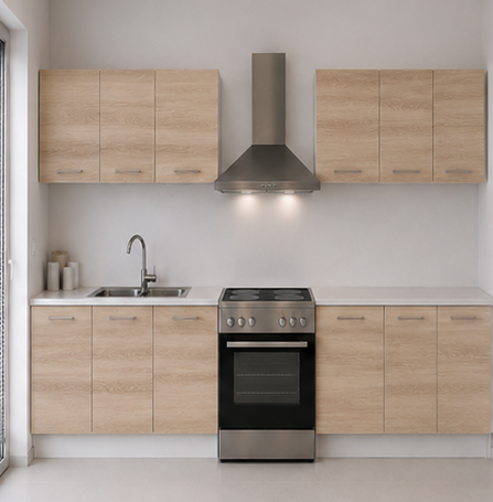 Intrahome Ευθεία Κουζίνα 53 Πλάτος 310 κουτία 39cm / 36cm / 51cm / 53cm / 84cm / 53cm Κρεμαστά – Βάσεις μαζί με πάγκο μελαμίνης 3,2cm  Intrahome-sono82362045