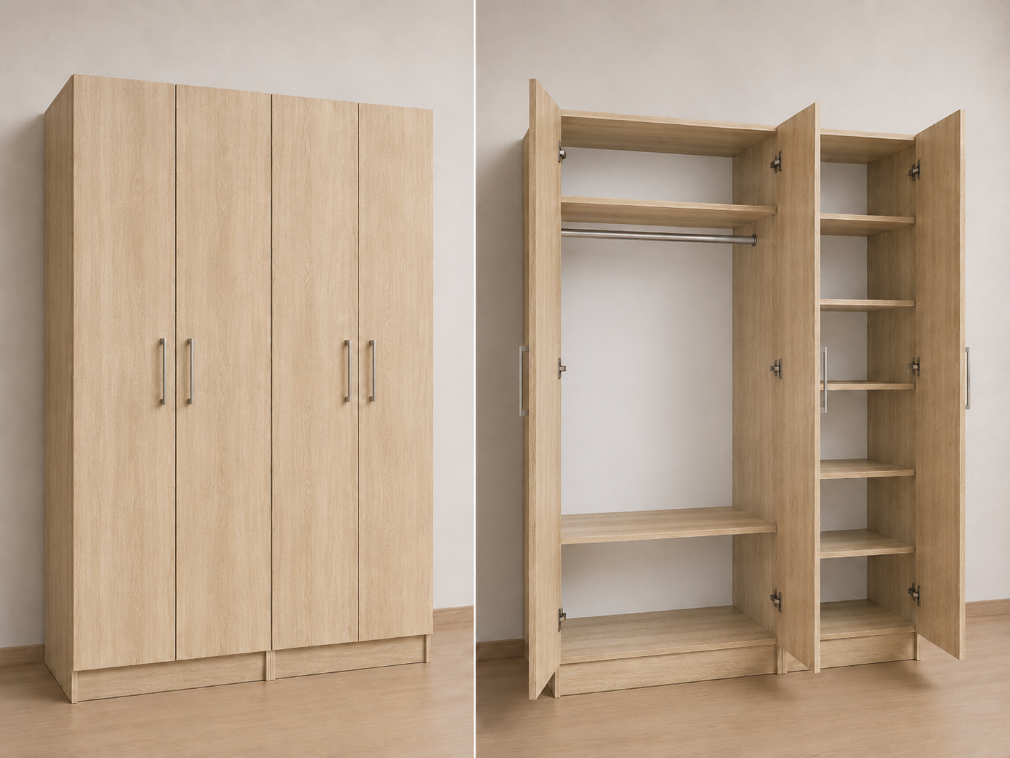 Intrahome Ντουλάπα sonoma-ΔΡΥΣ 166x223x56 N7T1214L-166-223-42431 Κουτί BOX100|BOX66 χωρίς πατάρι