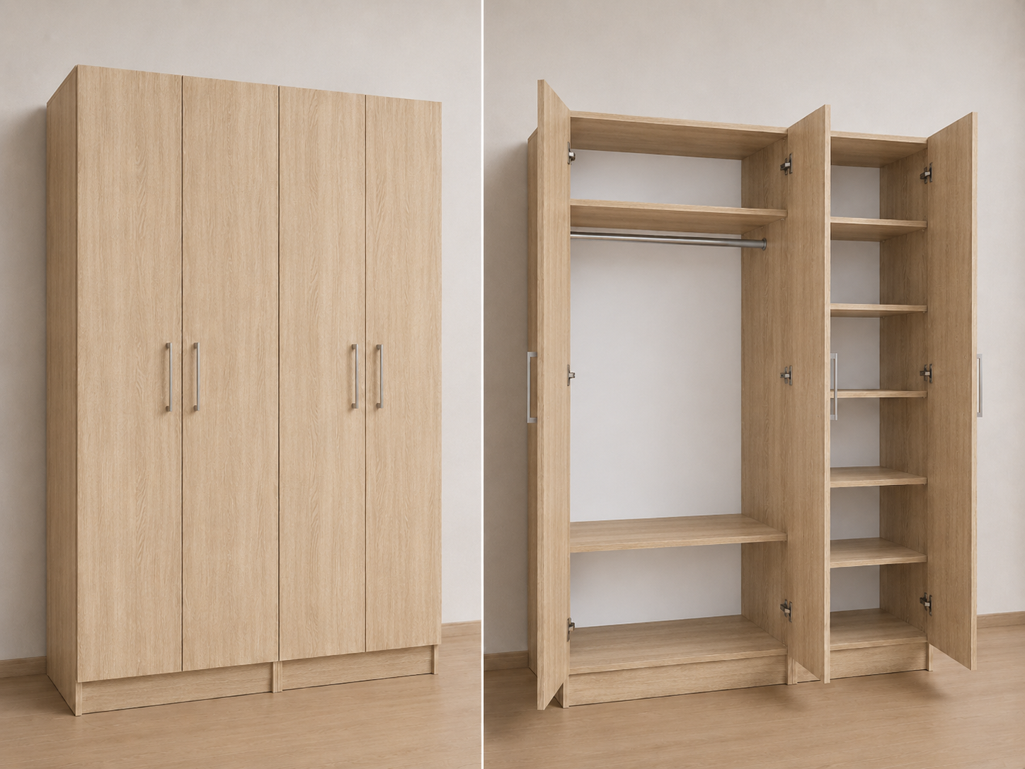Intrahome Ντουλάπα sonoma-ΔΡΥΣ 243x225x56  N7T1214L-243-225-16909  Κουτί  BOX100|BOX100|BOX43 χωρίς πατάρι