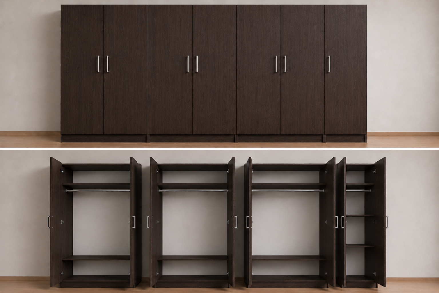 Intrahome Ντουλάπα Wenge335x225x56  N8T1215L-335-225-17001  Κουτί  BOX100|BOX100|BOX100|BOX35 χωρίς πατάρι