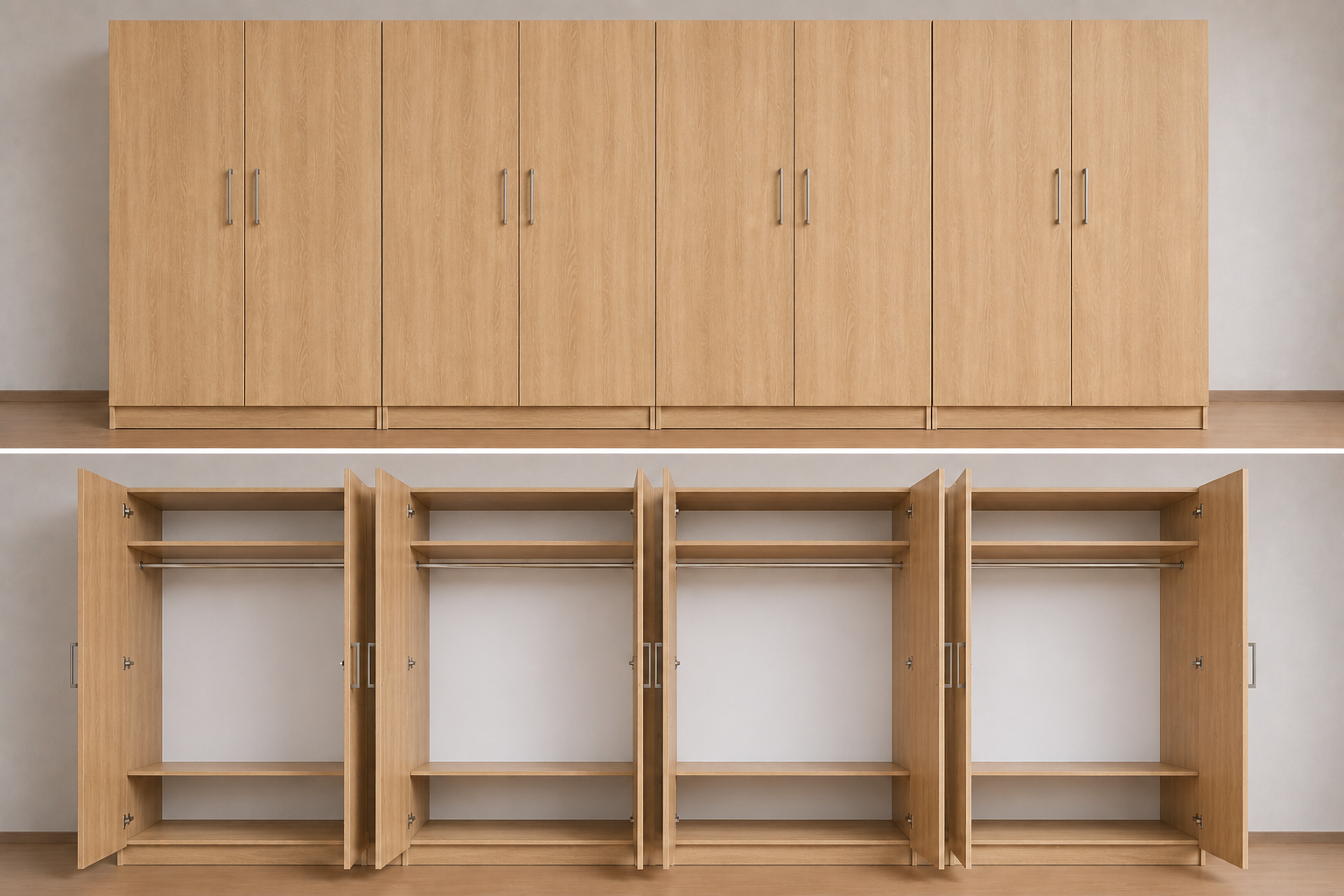 Intrahome Ντουλάπα sonoma-ΔΡΥΣ 366x223x56 N7T1214L-366-223-42631 Κουτί BOX100|BOX100|BOX100|BOX66 χωρίς πατάρι