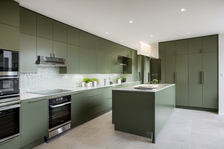 Intrahome Verona Modern 1 χρώμα Λακέ Σάλβια έπιπλα κουζίνας 10 Μέτρα συνολικα τρέχον μέτρα Intrahome-65653444