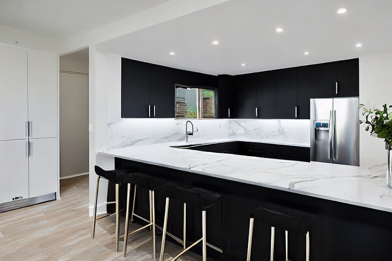 Intrahome Milano Home 1 χρώμα Νησί Μαύρο & Λευκό Περίμετρος έπιπλα κουζίνας 10 Μέτρα συνολικα τρέχον μέτρα Intrahome-65653427