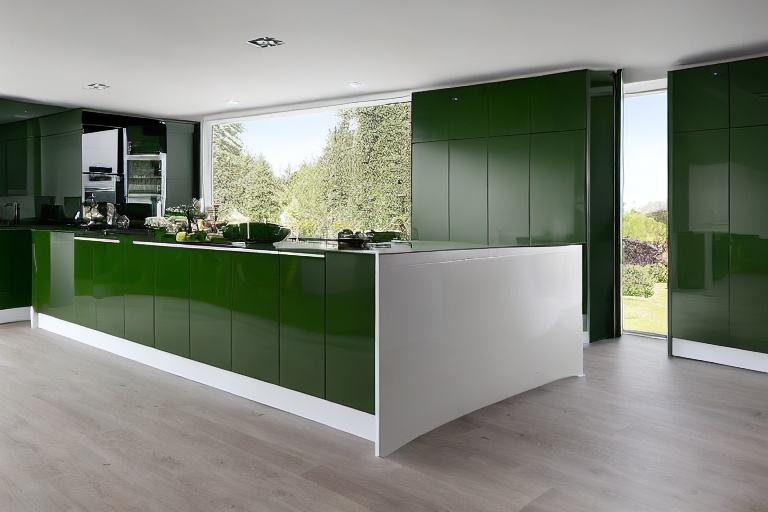 Intrahome Milano Concept 1 χρώμα Λακέ Πράσινο Δάσους έπιπλα κουζίνας 10 Μέτρα συνολικα τρέχον μέτρα Intrahome-65653421