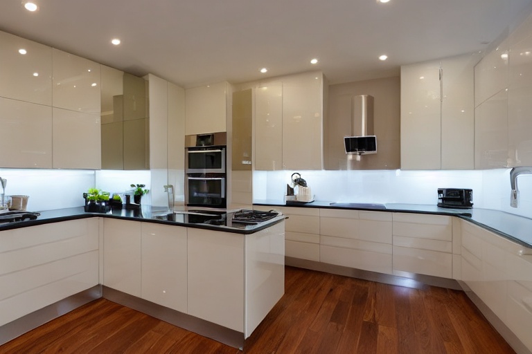 Intrahome Milano One 1 χρώμα Λακέ Κρεμ Γυαλιστερό έπιπλα κουζίνας 10 Μέτρα συνολικα τρέχον μέτρα Intrahome-65653415