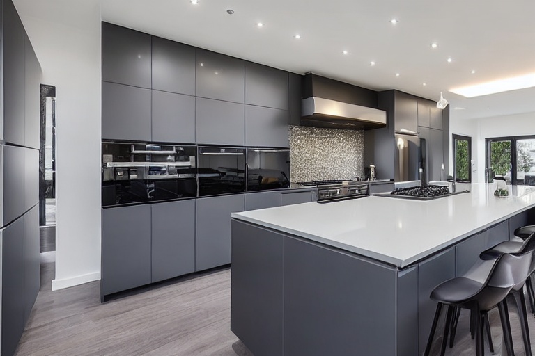 Intrahome Milano Pro 1 χρώμα Λακέ Γκρι Σκούρο έπιπλα κουζίνας 10 Μέτρα συνολικα τρέχον μέτρα Intrahome-65653414