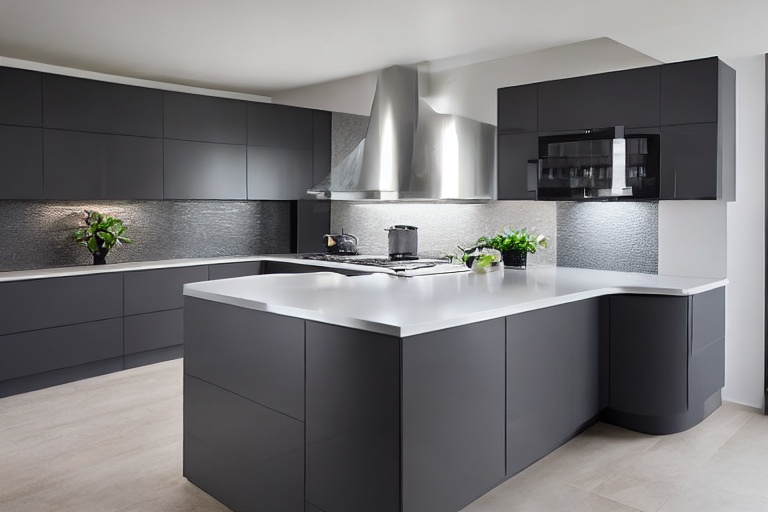 Intrahome Torino Modern 1 χρώμα Λακέ Γκρι Σκούρο έπιπλα κουζίνας 10 Μέτρα συνολικα τρέχον μέτρα Intrahome-65653404