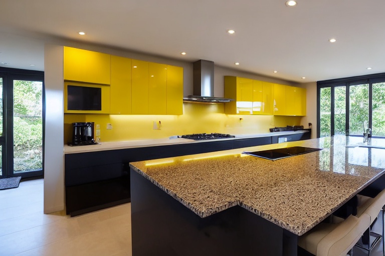 Intrahome Modena Home 1 χρώμα Λακέ Μουσταρδί έπιπλα κουζίνας 10 Μέτρα συνολικα τρέχον μέτρα Intrahome-65653367