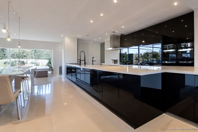 Intrahome Modena Smart 1 χρώμα Λακέ Μαύρο Γυαλιστερό έπιπλα κουζίνας 10 Μέτρα συνολικα τρέχον μέτρα Intrahome-65653356
