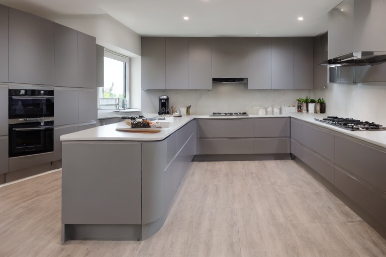 Intrahome Napoli Classic 1 χρώμα Γκρι Ανοιχτό Πάνω & Δρυς Σκούρα Κάτω έπιπλα κουζίνας 10 Μέτρα συνολικα τρέχον μέτρα Intrahome-65653325