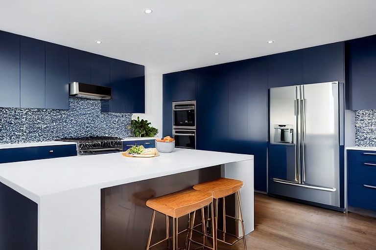Intrahome Luna Home 1 χρώμα Λακέ Ναυτικό Μπλε έπιπλα κουζίνας 10 Μέτρα συνολικα τρέχον μέτρα Intrahome-65653267