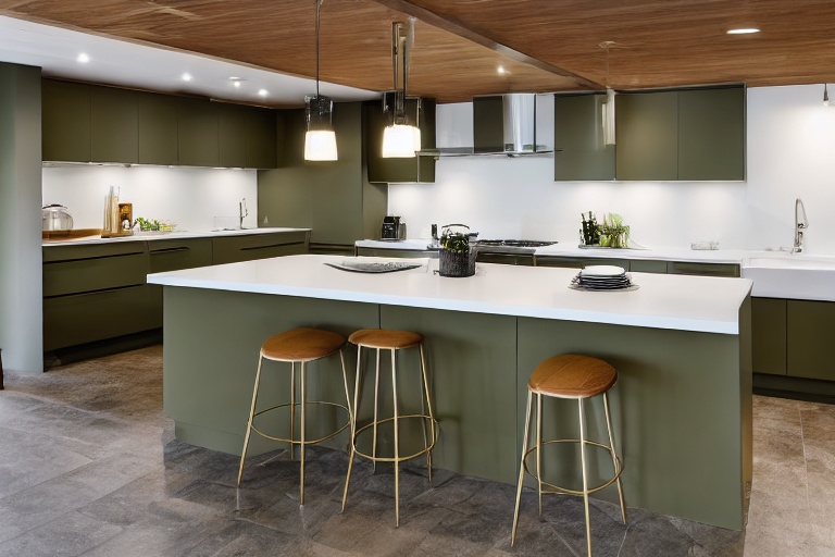 Intrahome Luna Lux 1 χρώμα Λακέ Λαδί έπιπλα κουζίνας 10 Μέτρα συνολικα τρέχον μέτρα Intrahome-65653253