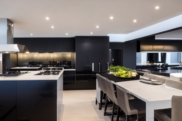 Intrahome Nova Design 1 χρώμα Λακέ Μαύρο Ματ έπιπλα κουζίνας 10 Μέτρα συνολικα τρέχον μέτρα Intrahome-65653248