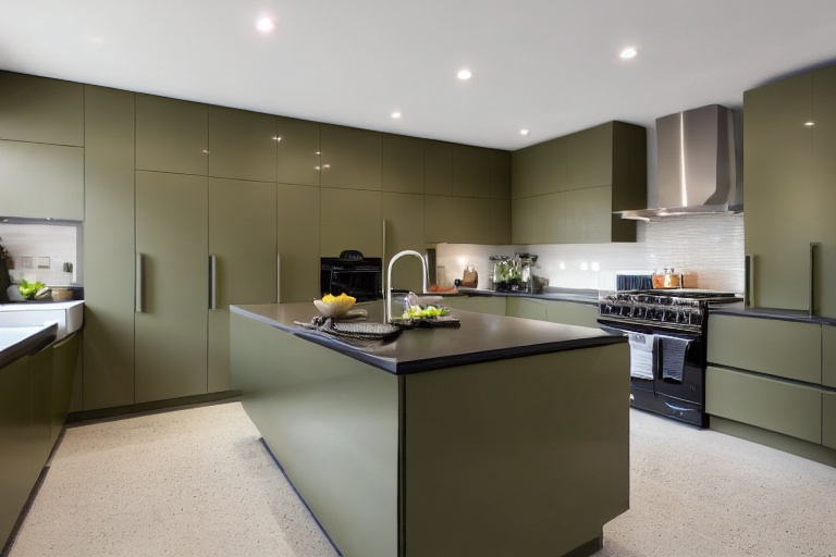 Intrahome Nova Home 1 χρώμα Λακέ Λαδί έπιπλα κουζίνας 10 Μέτρα συνολικα τρέχον μέτρα Intrahome-65653247