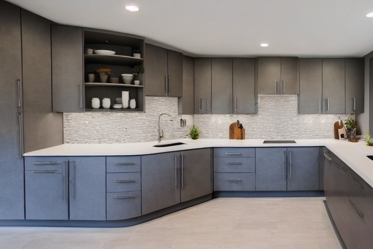 Intrahome Nova Craft 1 χρώμα Εφέ Πέτρας Γκρι έπιπλα κουζίνας 10 Μέτρα συνολικα τρέχον μέτρα Intrahome-65653238