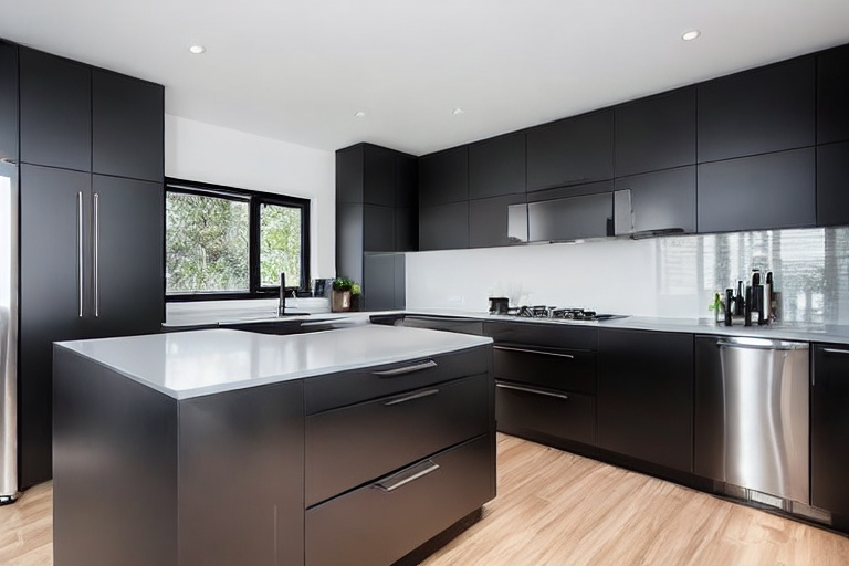 Intrahome Aria Living 1 χρώμα Μαύρο Μεταλλικό Ματ έπιπλα κουζίνας 10 Μέτρα συνολικα τρέχον μέτρα Intrahome-65653226