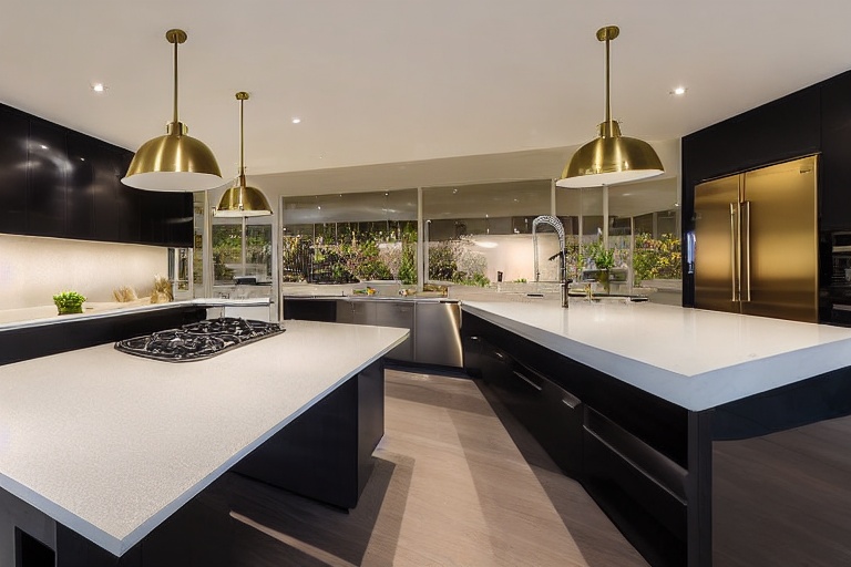 Intrahome Aria Modern 1 χρώμα Βουρτσιστός Ορείχαλκος έπιπλα κουζίνας 10 Μέτρα συνολικα τρέχον μέτρα Intrahome-65653224