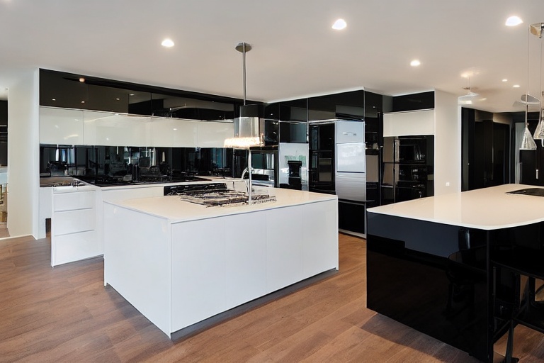 Intrahome Elite Modern 1 χρώμα Λακέ Μαύρο Γυαλιστερό έπιπλα κουζίνας 10 Μέτρα συνολικα τρέχον μέτρα Intrahome-65653204