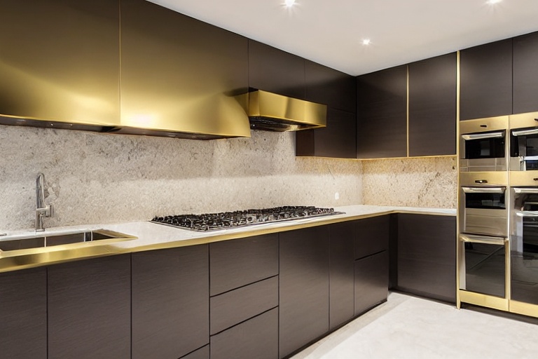 Intrahome Urban Plus 1 χρώμα Βουρτσιστός Ορείχαλκος έπιπλα κουζίνας 10 Μέτρα συνολικα τρέχον μέτρα Intrahome-65653171