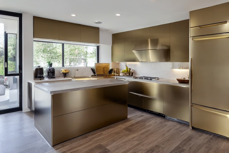 Intrahome Urban Lux 1 χρώμα Βουρτσιστό Χρυσό έπιπλα κουζίνας 10 Μέτρα συνολικα τρέχον μέτρα Intrahome-65653153