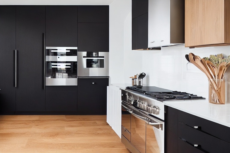 Intrahome Loft Pro 1 χρώμα Μαύρο Ματ Πάνω & Δρυς Κάτω έπιπλα κουζίνας 10 Μέτρα συνολικα τρέχον μέτρα Intrahome-65653134