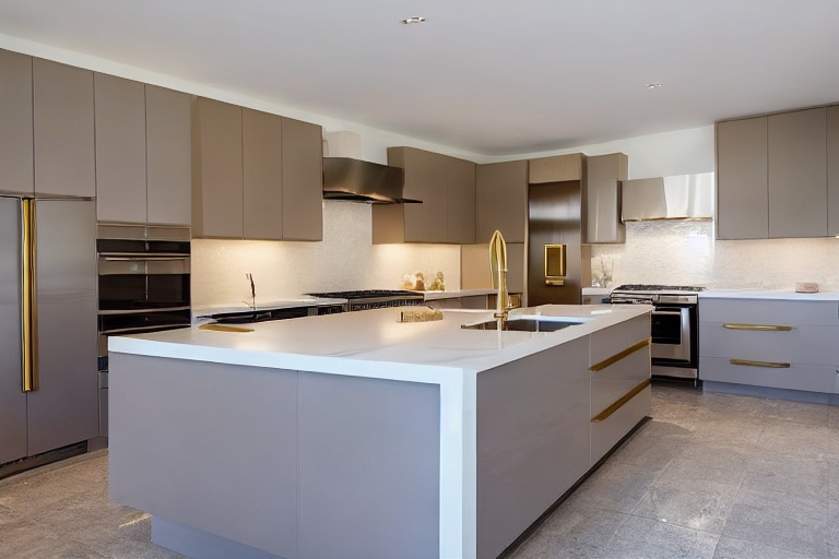Intrahome Nordic Design 1 χρώμα Βουρτσιστό Χρυσό έπιπλα κουζίνας 10 Μέτρα συνολικα τρέχον μέτρα Intrahome-65653128
