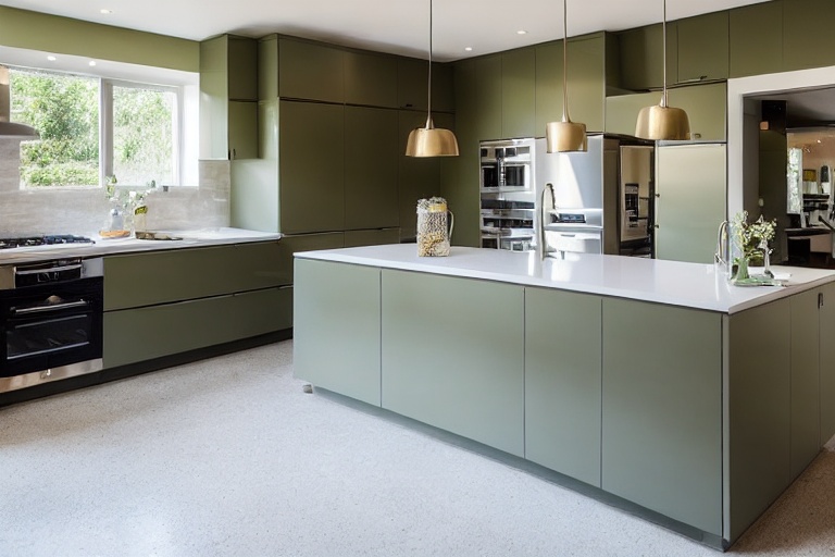 Intrahome Aster Living 1 χρώμα Λακέ Λαδί έπιπλα κουζίνας 10 Μέτρα συνολικα τρέχον μέτρα Intrahome-65653086