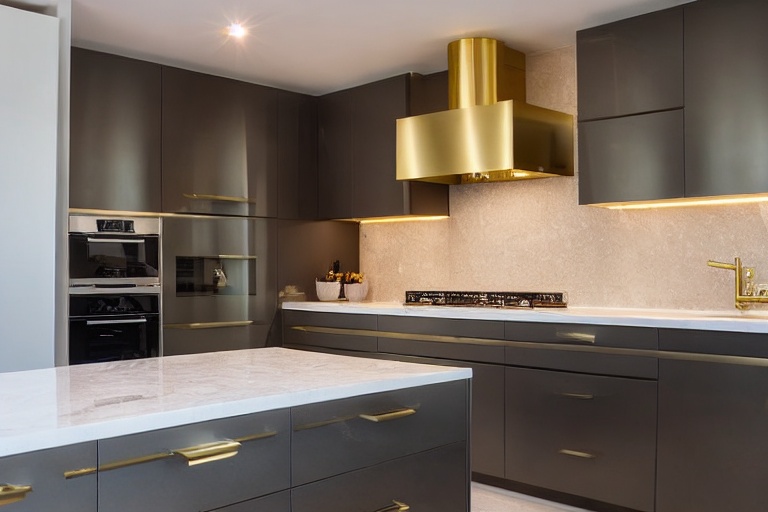 Intrahome Bianca Prime 1 χρώμα Βουρτσιστός Ορείχαλκος έπιπλα κουζίνας 10 Μέτρα συνολικα τρέχον μέτρα Intrahome-65653072