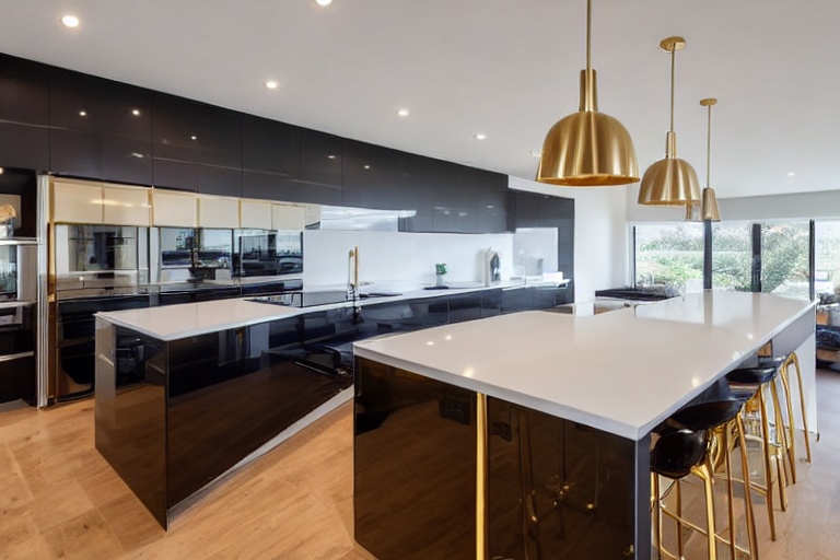 Intrahome Bianca Home 1 χρώμα Γυαλιστερό Χρυσό έπιπλα κουζίνας 10 Μέτρα συνολικα τρέχον μέτρα Intrahome-65653067