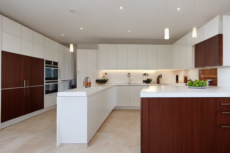 Intrahome Bianca Modern 1 χρώμα Νησί Τερακότα & Κρεμ Περίμετρος έπιπλα κουζίνας 10 Μέτρα συνολικα τρέχον μέτρα Intrahome-65653064