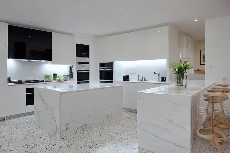 Intrahome Riviera Style 1 χρώμα Εφέ Λευκού Μαρμάρου έπιπλα κουζίνας 10 Μέτρα συνολικα τρέχον μέτρα Intrahome-65653029