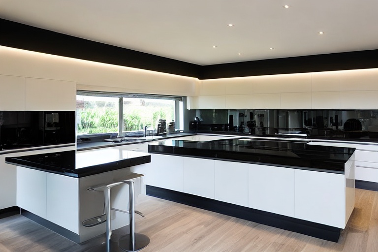 Intrahome Riviera Design 1 χρώμα Λακέ Μαύρο Γυαλιστερό έπιπλα κουζίνας 10 Μέτρα συνολικα τρέχον μέτρα Intrahome-65653028