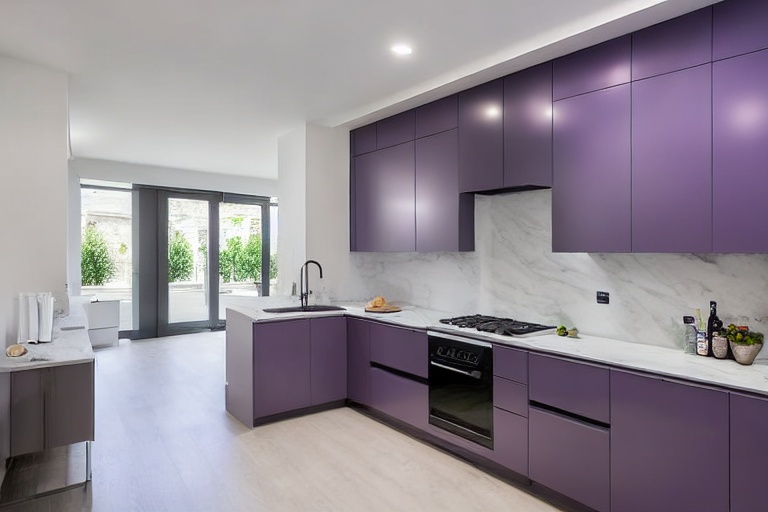 Intrahome Riviera Classic 1 χρώμα Λακέ Λεβάντα έπιπλα κουζίνας 10 Μέτρα συνολικα τρέχον μέτρα Intrahome-65653025